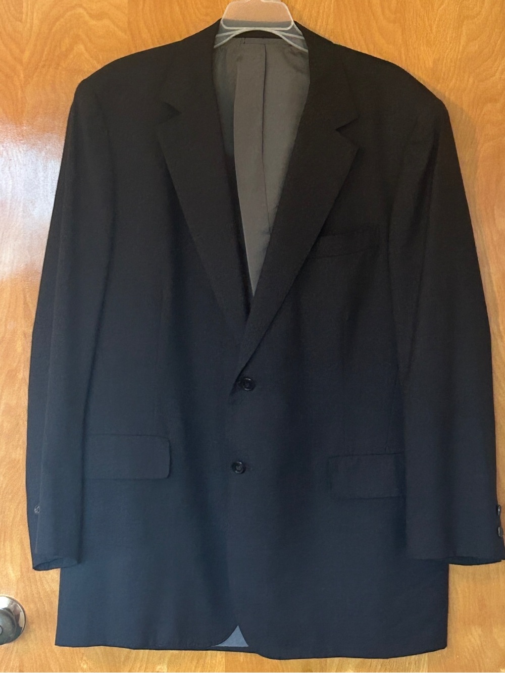 Vtg 60s Handtailored Suit Jacket Blazer Bespoke 42R Sport Coat Gray 2-Button